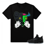 Jordan 4 Black T shirt Bull