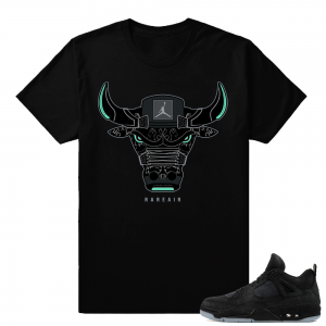 Jordan 4 Black T shirt Rare Air Bull