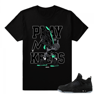 Jordan 4 Black T shirt Sneakerhead