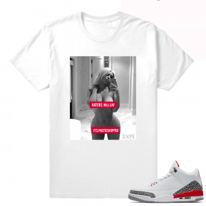 Kim K bathroom selfie shirt  Katrina 3s  White tee