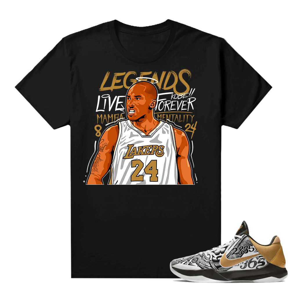 Kobe V Protro Big Stage shirt outfit - Black - Forever Mamba