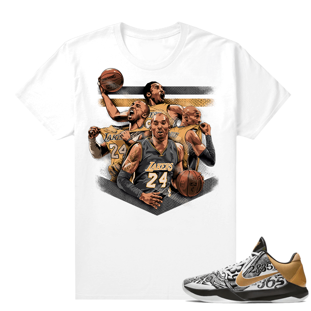 Kobe V Protro Big Stage sneaker shirts - White - Kobe Tribute