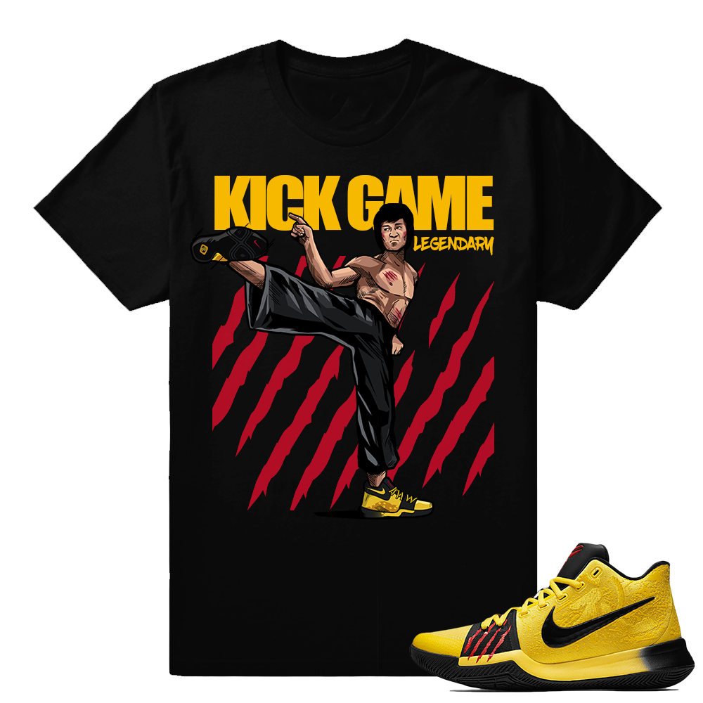 Kyrie 3 Mamba Mentality Sneaker Tee Shirt 'Kick Game Legendary' - Black