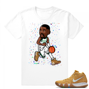 Kyrie 4 Cinnamon Toast Crunch match shirt  Kyrie Toon  White Tee