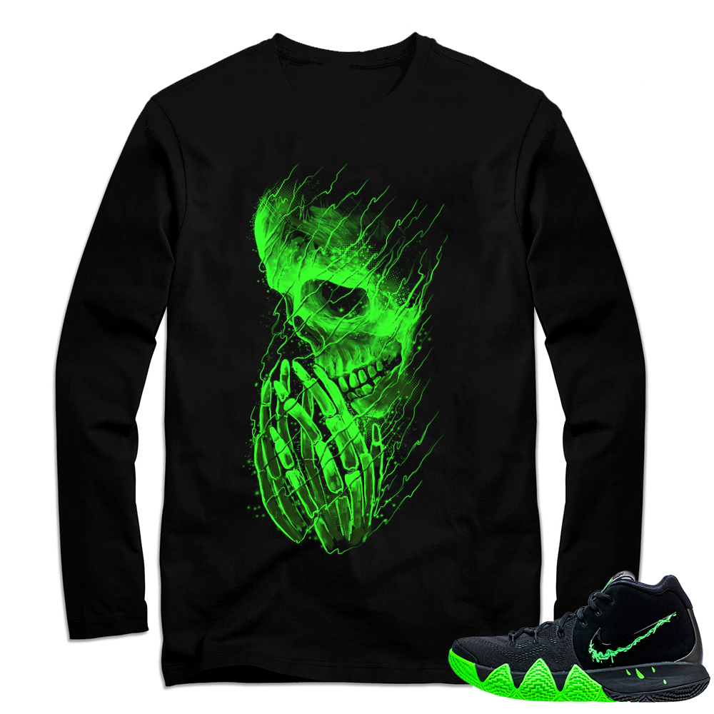 Kyrie 4 Halloween | Praying Skull | Black Long Sleeve shirt