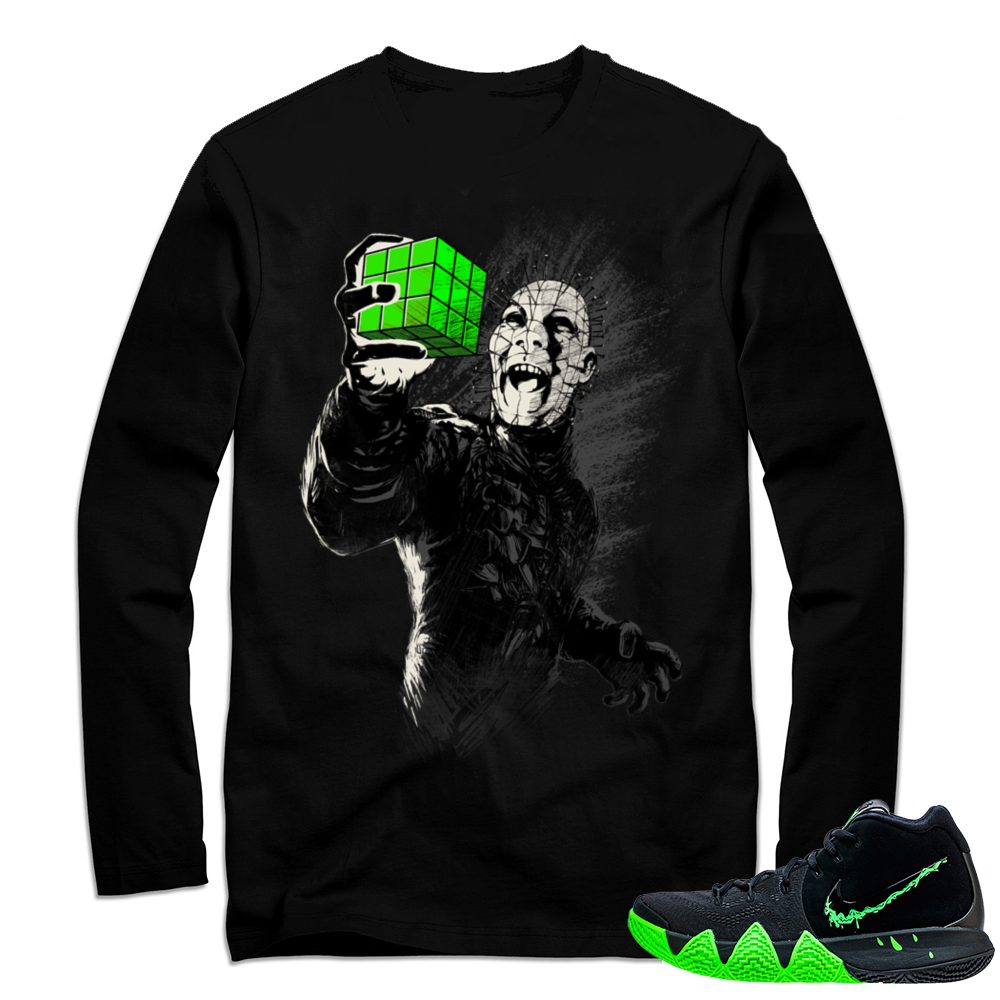 Kyrie 4 Halloween | Hellraiser Cube | Black Long Sleeve shirt