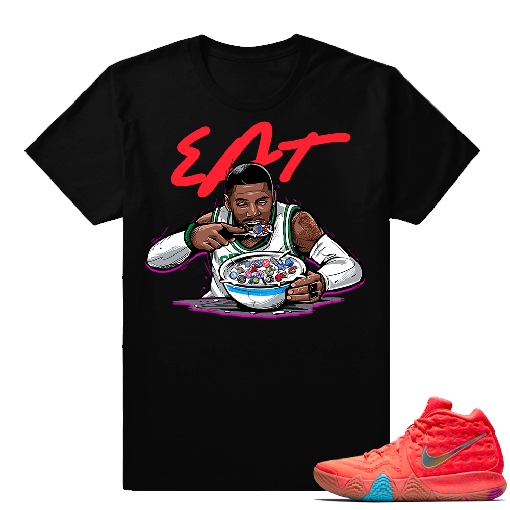 Kyrie 4 Lucky Charms Cereal Pack t shirt  Eat  Black Tee