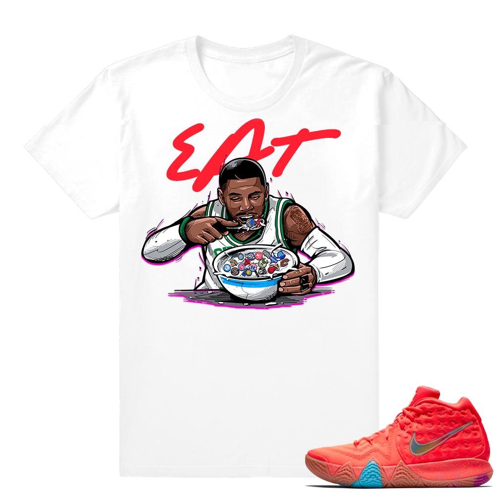 Kyrie 4 Lucky Charms Cereal Pack tee shirt  Eat  White Tee