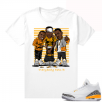 Jordan 3 Laser Orange Sneaker shirt - White - Everbody Eats B