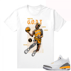 Laser Orange Jordan 3 shirts - White - Goat Blueprint