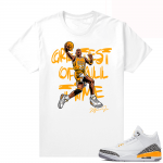 Laser Orange Jordan 3 shirts - White - Greatest of All Time V1