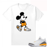 Laser Orange 3s shirts to match sneakers - White - Sneakerhead Mickey