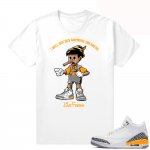 Laser Orange 3s match shirts - White - Sneakerhead Pinocchio