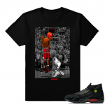 Last Shot 14 Jordan shirt  Last Shot Toon Black tee