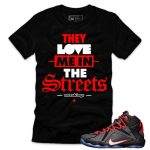 Lebron 12 Court Vision Matching Sneaker Tees Shirts|Love Me Sneaker Tees Shirt Black