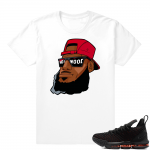 Lebron 16 Bred Hollywood Bron Shirt White  White Tee