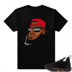 Lebron 16 Bred Hollywood Bron shirt  Black Tee