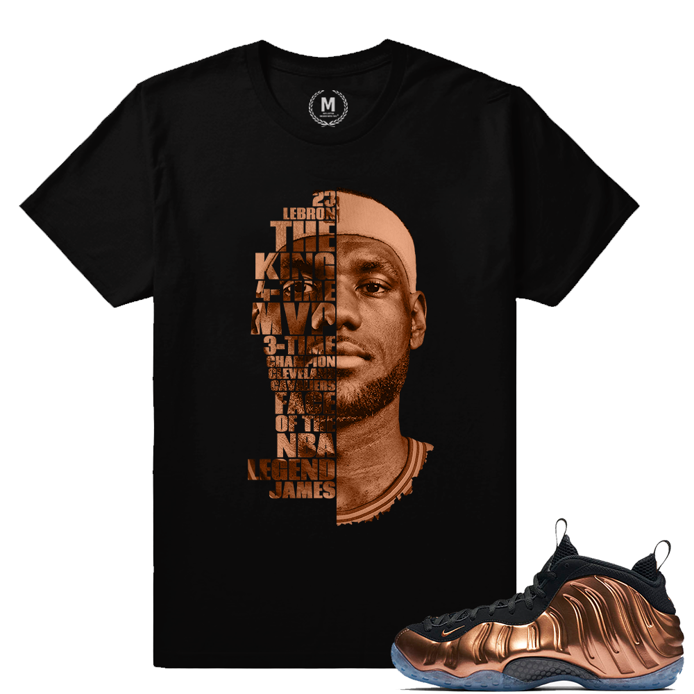 Match Copper Foams | Lebron James | Black T shirt