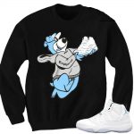 Legend Blue 11 Matching Sneaker Tees Shirts|Bad Yogi Sneaker Tees Shirt in BLACK CREWNECK