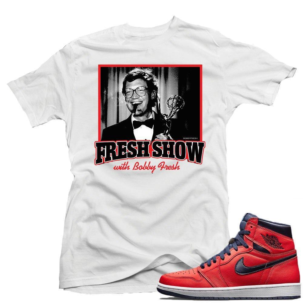 Match Jordan 1 Letterman |Fresh Show| White T shirt