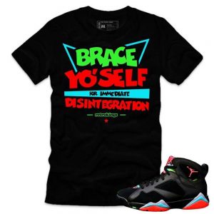 Marvin the Martian 7s matching sneaker tees shirts |Disintegration Sneaker Tee Black| Streetwear Online