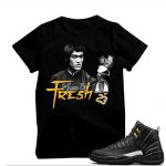 Match Air Jordan 12 The Master | 'Master of Fresh' | Black T shirt