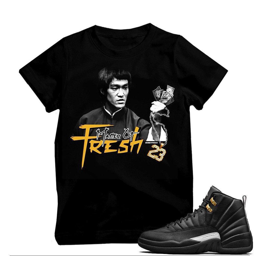 Match Air Jordan 12 The Master | 'Master of Fresh' | Black T shirt