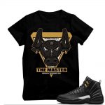 Match Air Jordan 12 The Master | 'Master Bull' | Black T shirt