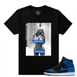 Match Jordan 1 Royal OG | Haters Will Say | Black T shirt