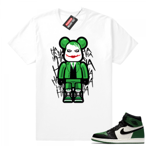 Match Air Jordan 1 Pine Green shirt | Joker Brick | White shirt