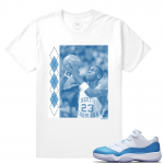 Match Jordan 11 UNC lows | UNC MJ | White T shirt