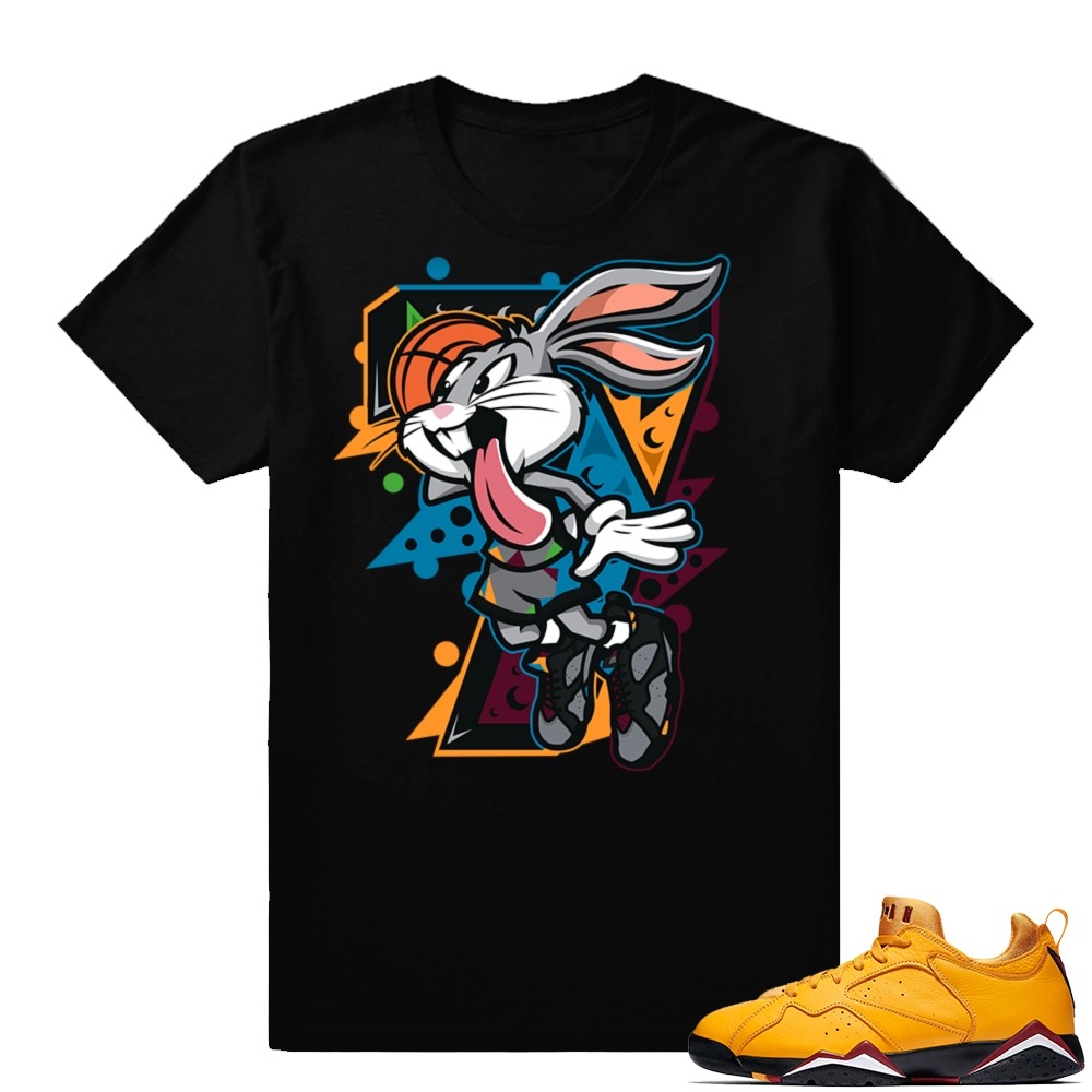 Match Air Jordan 7 Low Bordeaux | Air Bunny | Black Shirt