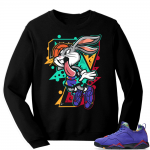 Match Air Jordan 7 low Concord | Air Bunny | Black Sweatshirt