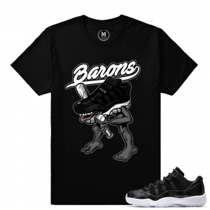 Match Air Jordan 11 Barons | Barons Mascott | Black T shirt