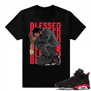 Match Black Infrared 6s Jordan | Blessed | Black shirt