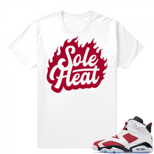 Match Carmine 6 Jordan Shirt White Sole Heat Logo