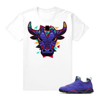 Match Concord 7 lows shirt | Rare Air Bull | White Shirt