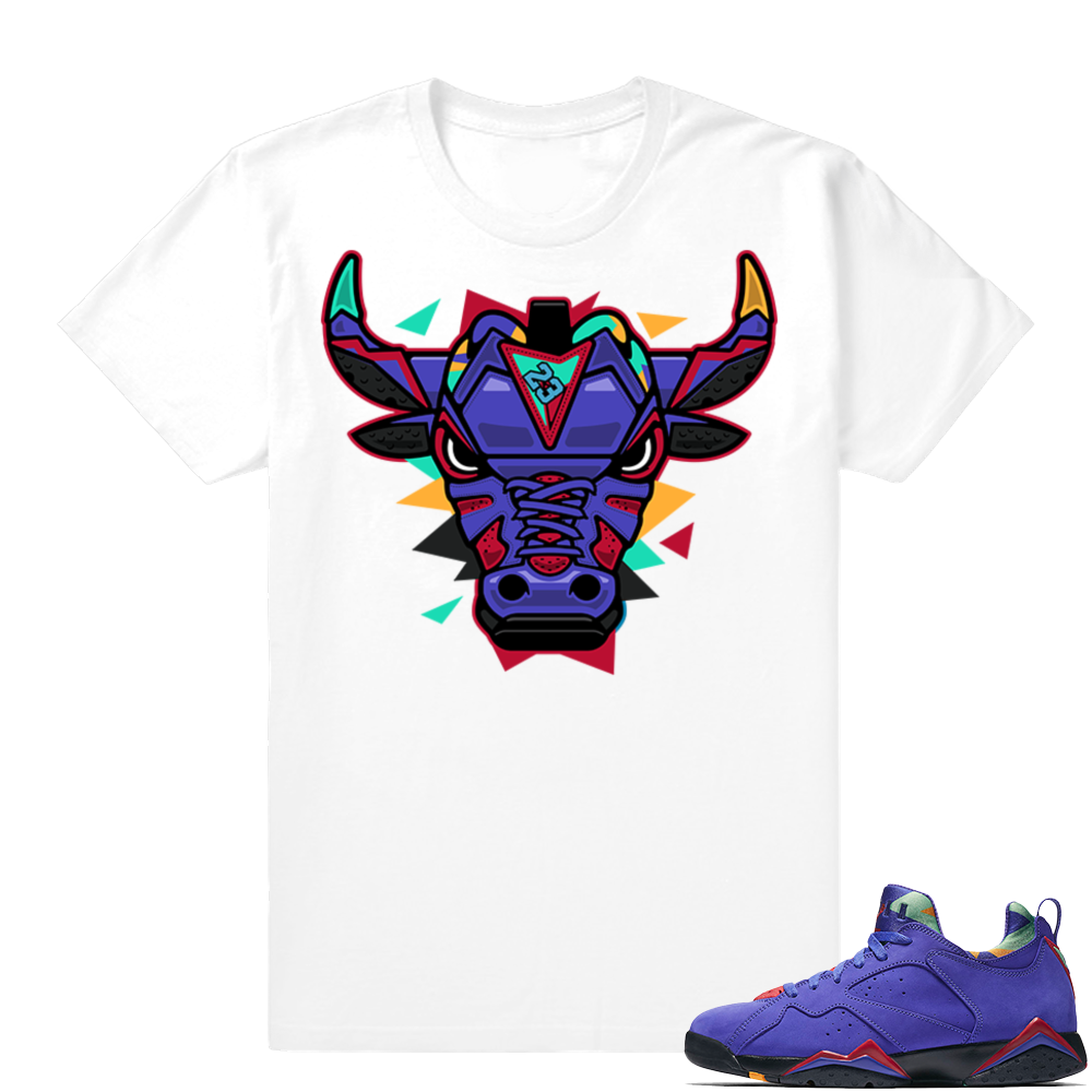 Match Concord 7 lows shirt | Rare Air Bull | White Shirt