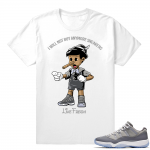 Match Cool Grey 11 Shirt  Sneakerhead Pinocchio  White tee