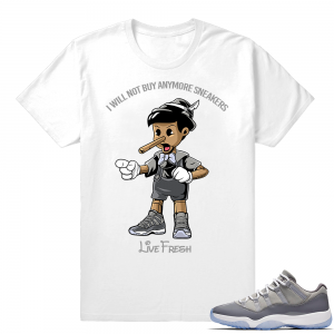 Match Cool Grey 11 Shirt  Sneakerhead Pinocchio  White tee