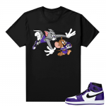 Match Court Purple 1s 2-0 sneaker shirts - Black - Finesse