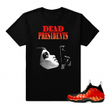 Match Foamposites shirt Habanero | Dead Presidents | Black shirt