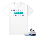 Match Fresh Prince 5 shirt | Loyalty Over Greed | White shirt