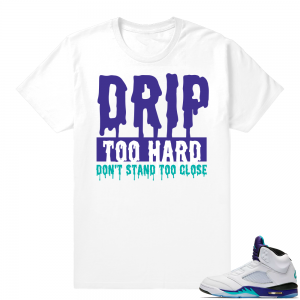 Match Grape 5s shirt | Drip Too Hard | White shirt