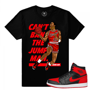 Match Banned 1s Jordan Retro| Can't Ban the Jumpman | Black T shirt