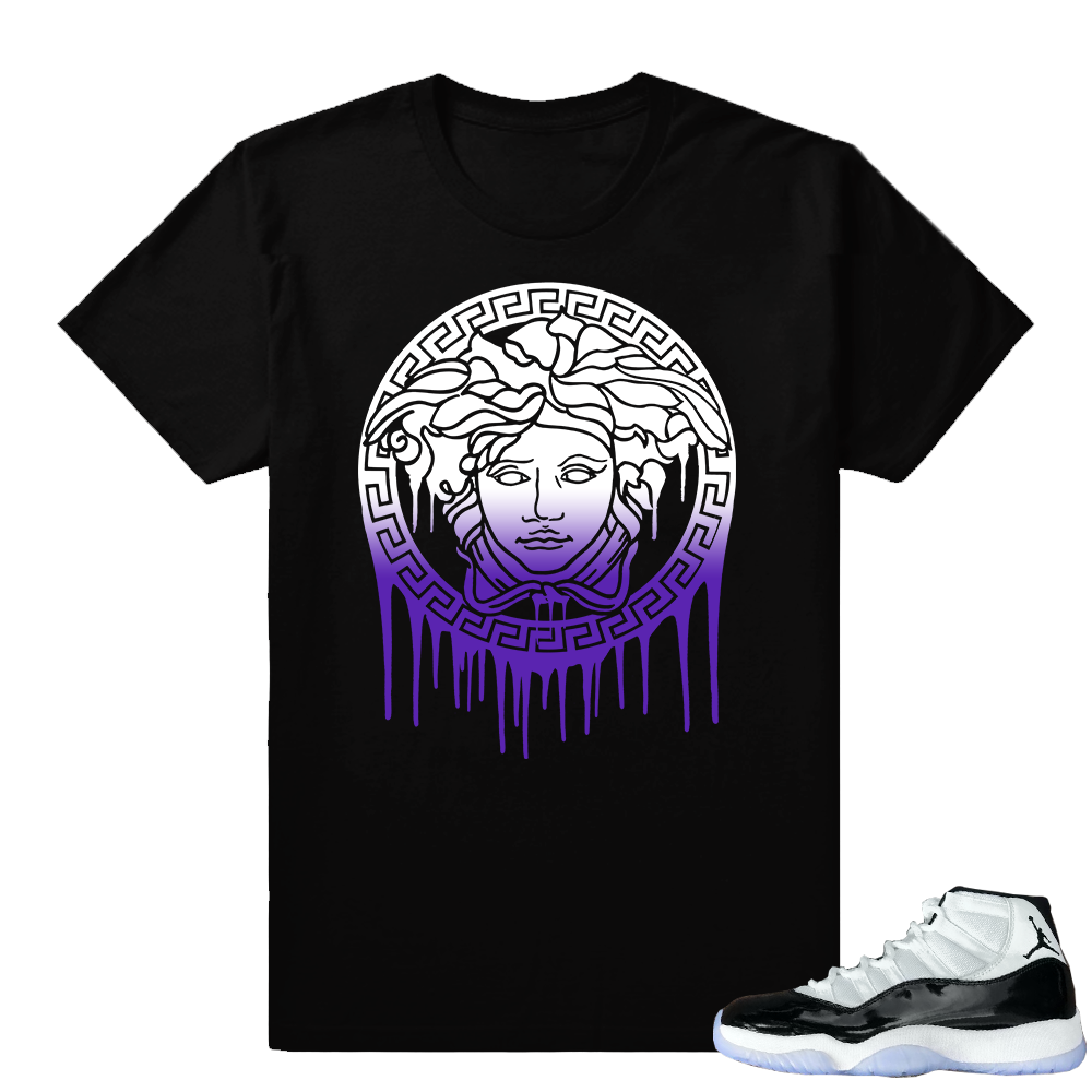 Match Jordan 11 Concord 2018 | Medusa Drip | Black shirt