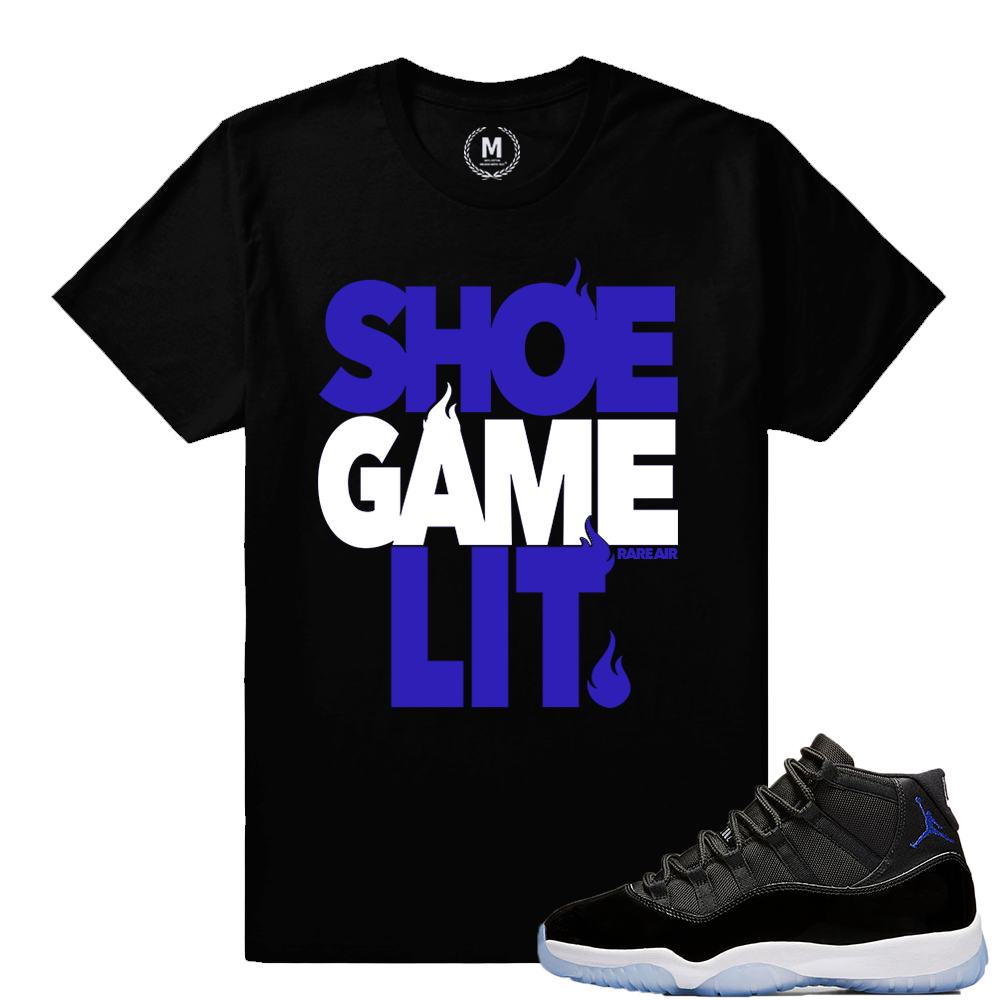 Match Jordan 11 Space Jam | Shoe Game Lit | Black T shirt