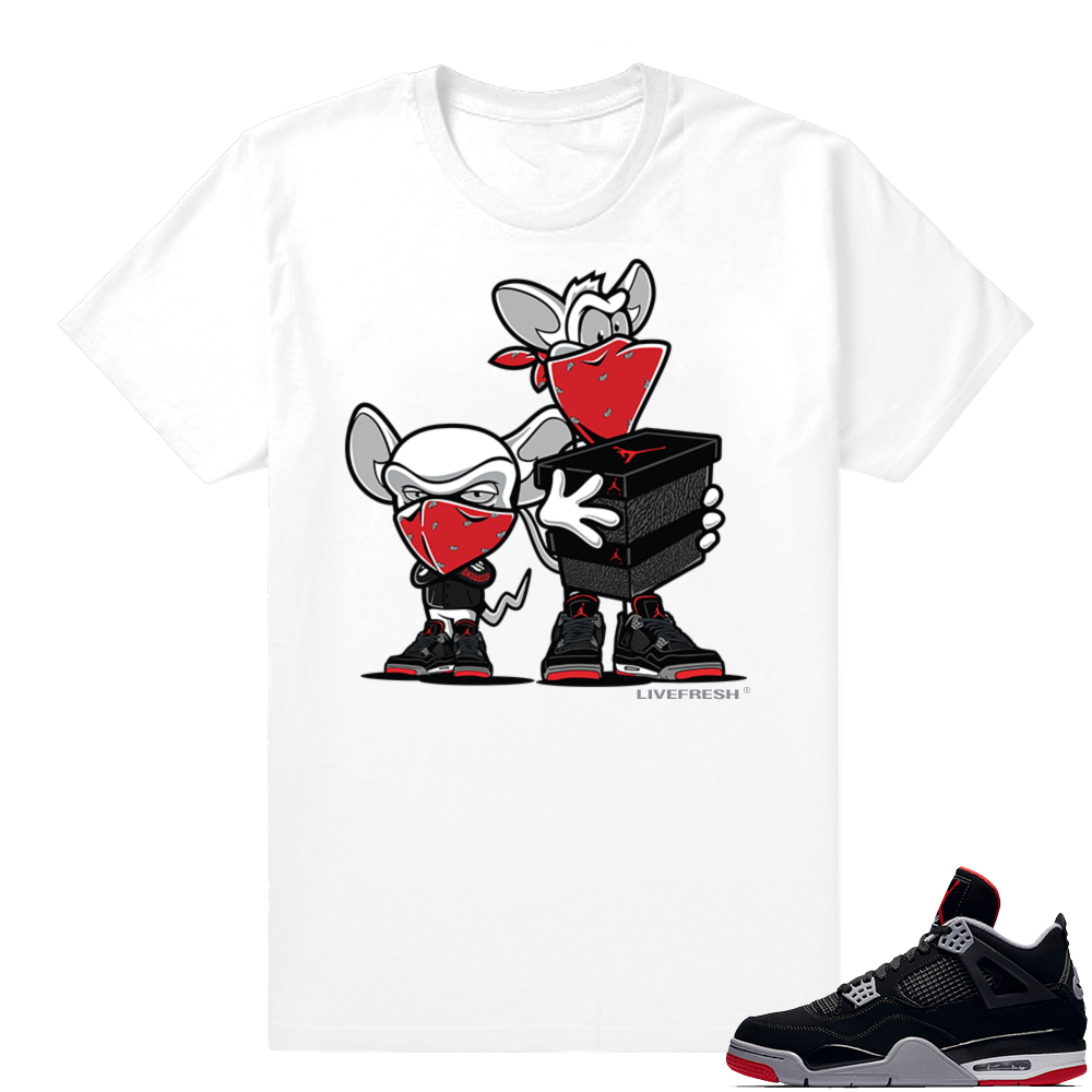 Jordan 4 Bred | Sneaker Heist | White Shirt