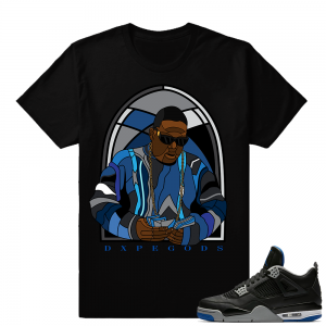 Match Air Jordan 4 Motorsport Away | Notorious Dxpe Gods | Black T shirt