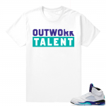 Match Grape 5s shirt | Outwork Talent | White shirt